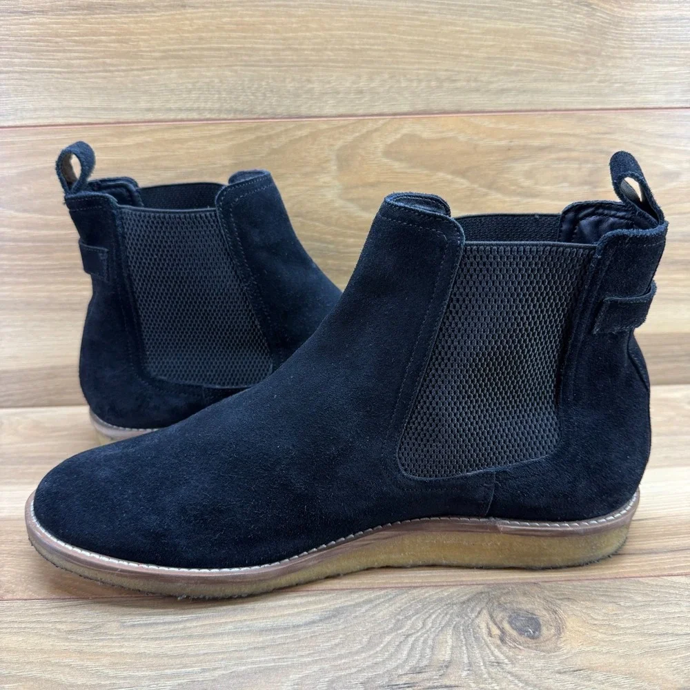 Reserved Footwear Chelsea Boots Mens 11 Black Suede Desert Crepe Gum Sole Modern